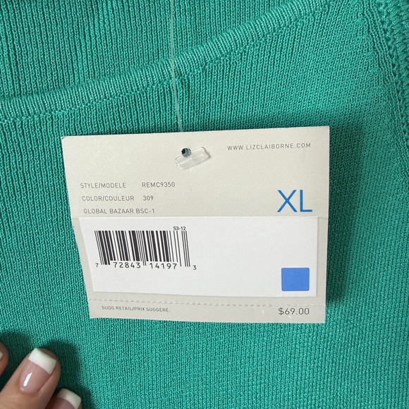 Liz Claiborne Teal Women's Blouse - Picture 3 of 6